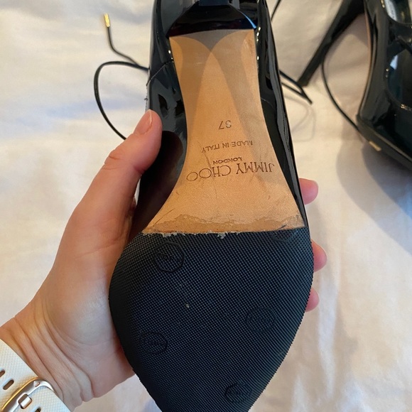 Jimmy Choo Vita 100 Black Patent size 37 - Picture 8 of 13